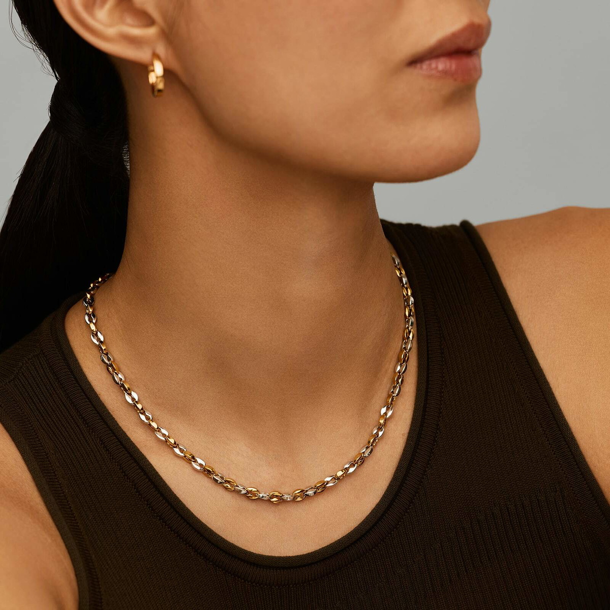 Missoma Women's Mariner Chain Necklace in Gold/Silver 