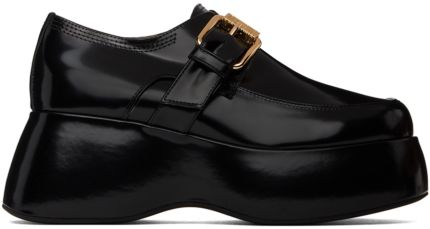 Moschino Black Platform Loafers