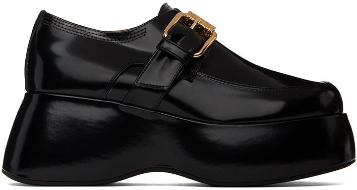 Photo: Moschino Black Platform Loafers