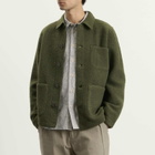 Universal Works Men's Wool Fleece Field Jacket in Olive