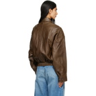 Staud Brown Eugene Leather Jacket