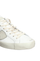 Philippe Model Prsx Low Sneakers In White Leather