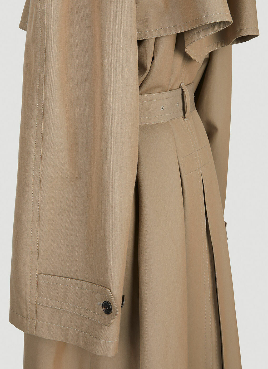【BALENCIAGA】OVERSIZE TRENCHCOAT BALENCIAGA Oversized asymmetric cotton-twill trench coat