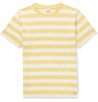 Armor Lux - Striped Cotton and Linen-Blend T-Shirt - Yellow
