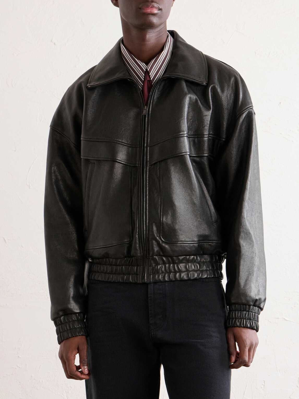 SAINT LAURENT - Leather Jacket - Black