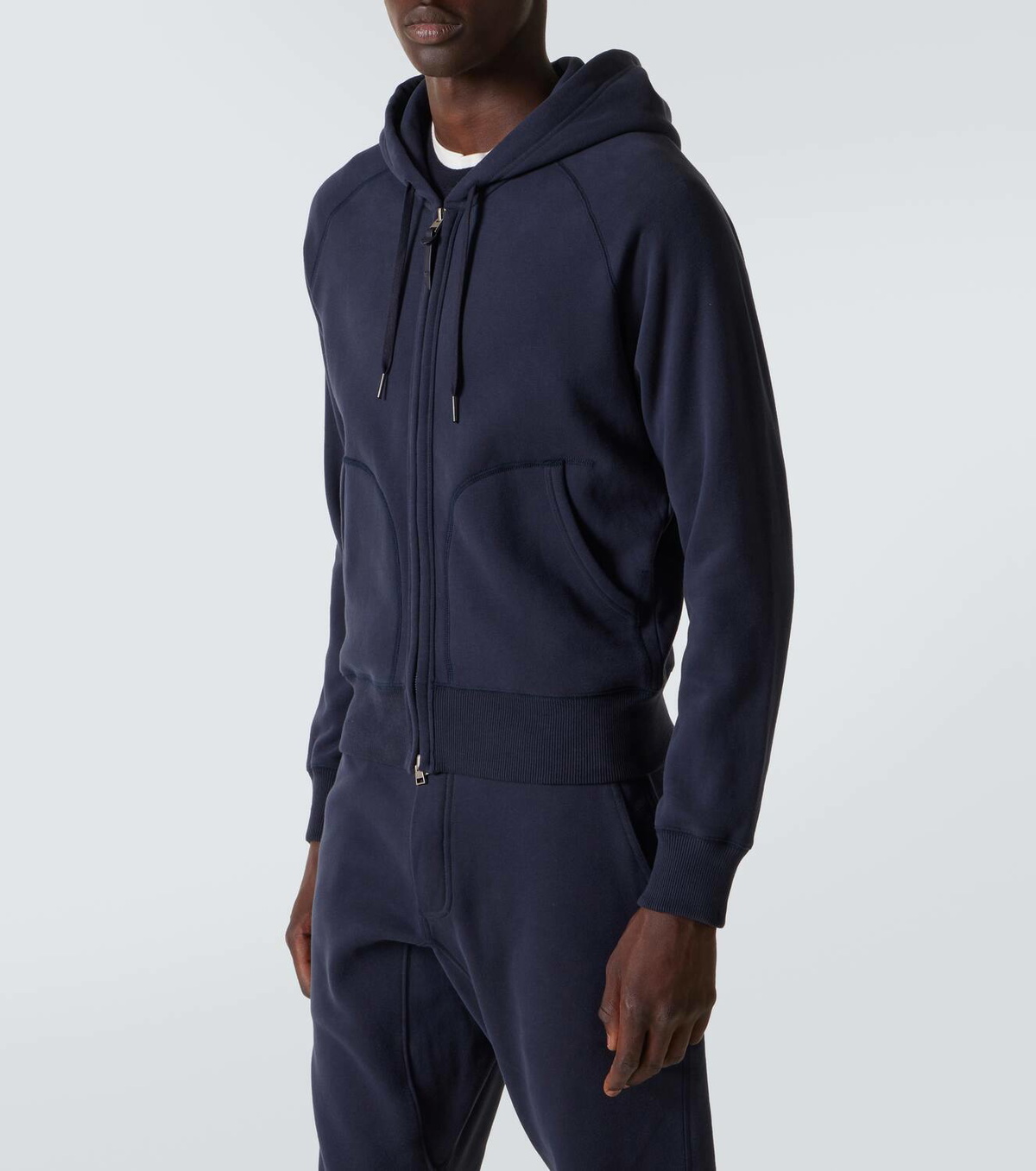 Tom Ford Cotton-blend jersey zip-up hoodie TOM FORD