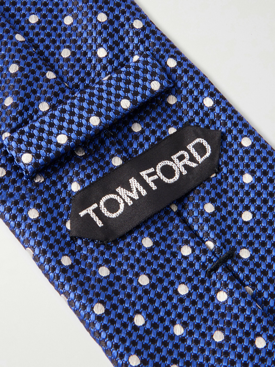 TOM FORD - 8cm Embroidered Polka-Dot Silk-Jacquard Tie