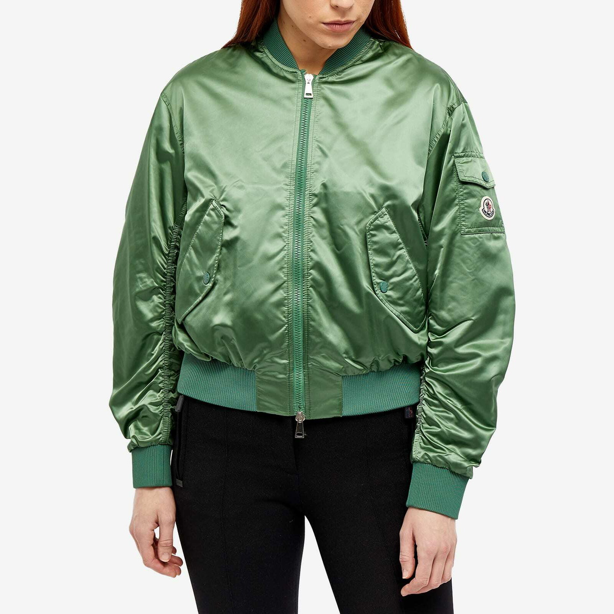 【24SS NEW】MONCLER_woman / Ter ボンバージャケット / Green Moncler Women's Ter Bomber Jacket in Green Moncler