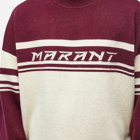 Isabel Marant Men's Colour Block Crew Sweat in Dark Plum