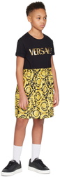 Versace Kids Black Barocco Dress