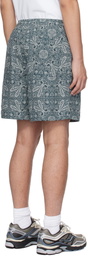 DAIWA PIER39 Navy Paisley Tech Marine Shorts