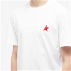 Golden Goose Men's Star Chest Logo T-Shirt in White/Red