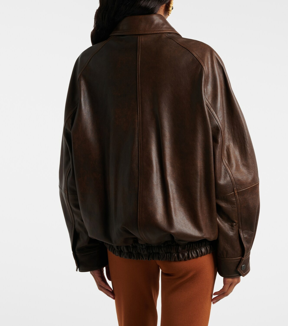 Nour Hammour Rafe leather bomber jacket