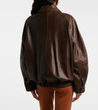 Nour Hammour Rafe leather bomber jacket