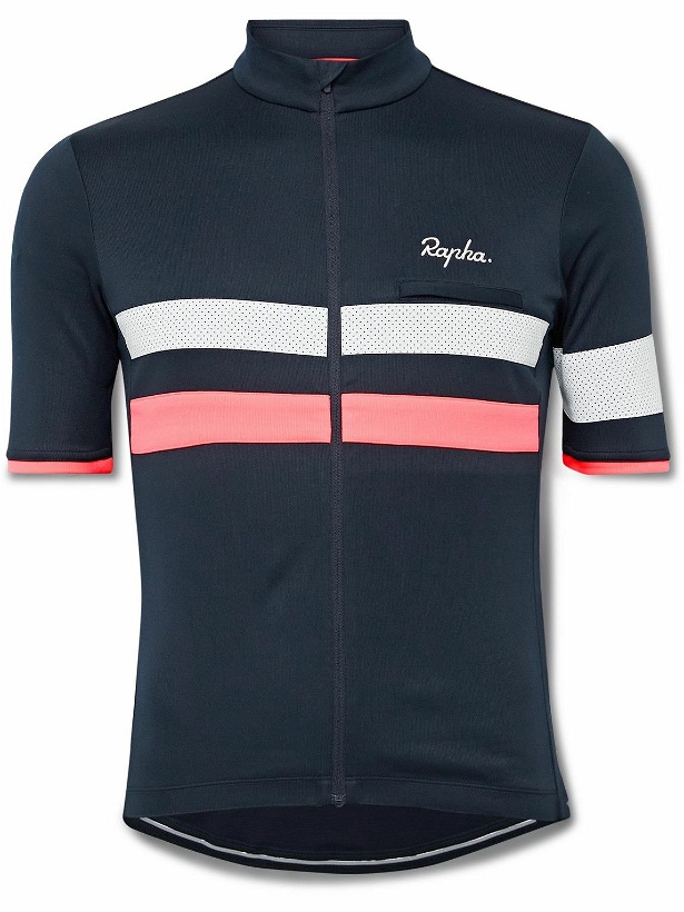 Photo: Rapha - Brevet Mesh-Panelled Sportwool Cycling Jersey - Blue