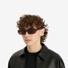 Le Specs x No Problemo Blackpool Sunglasses in Cocoa/Brown Mono 