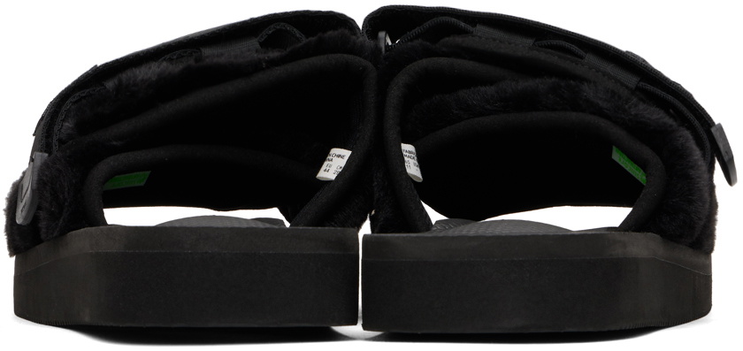 SUICOKE Black MOTO-FURab Sandals