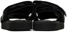 SUICOKE Black MOTO-FURab Sandals