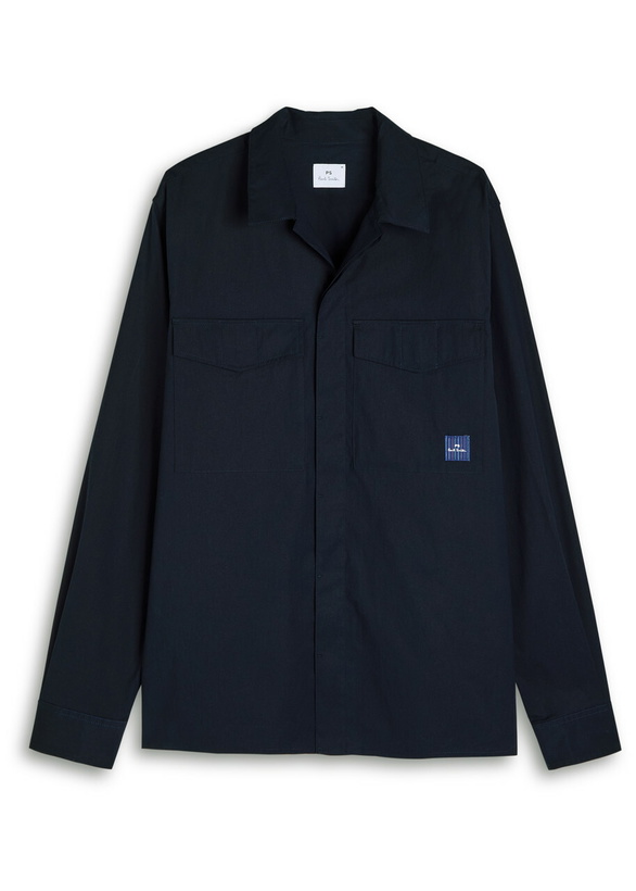 Photo: PS Paul Smith Cotton-blend Overshirt Jacket Navy