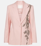 Costarellos Lesia embellished wool-blend blazer