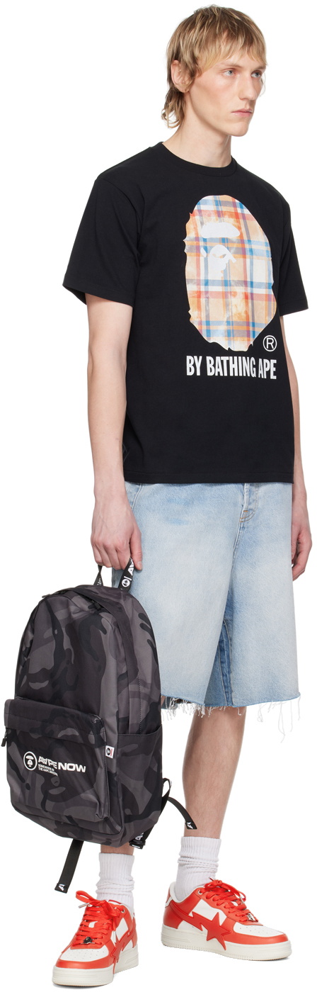 トップス BAPEBlack Bleached Check College T-Shirt BAPE Bleach Check College Tee Black Men's - SS24 - US