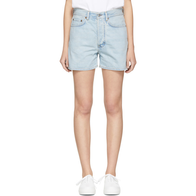 Photo: Acne Studios Bla Konst Blue Denim Swamp Shorts
