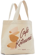 Maison Kitsuné Beige Mini Cup Café Kitsuné Tote