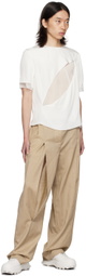 Peter Do Taupe Front Slit Trousers
