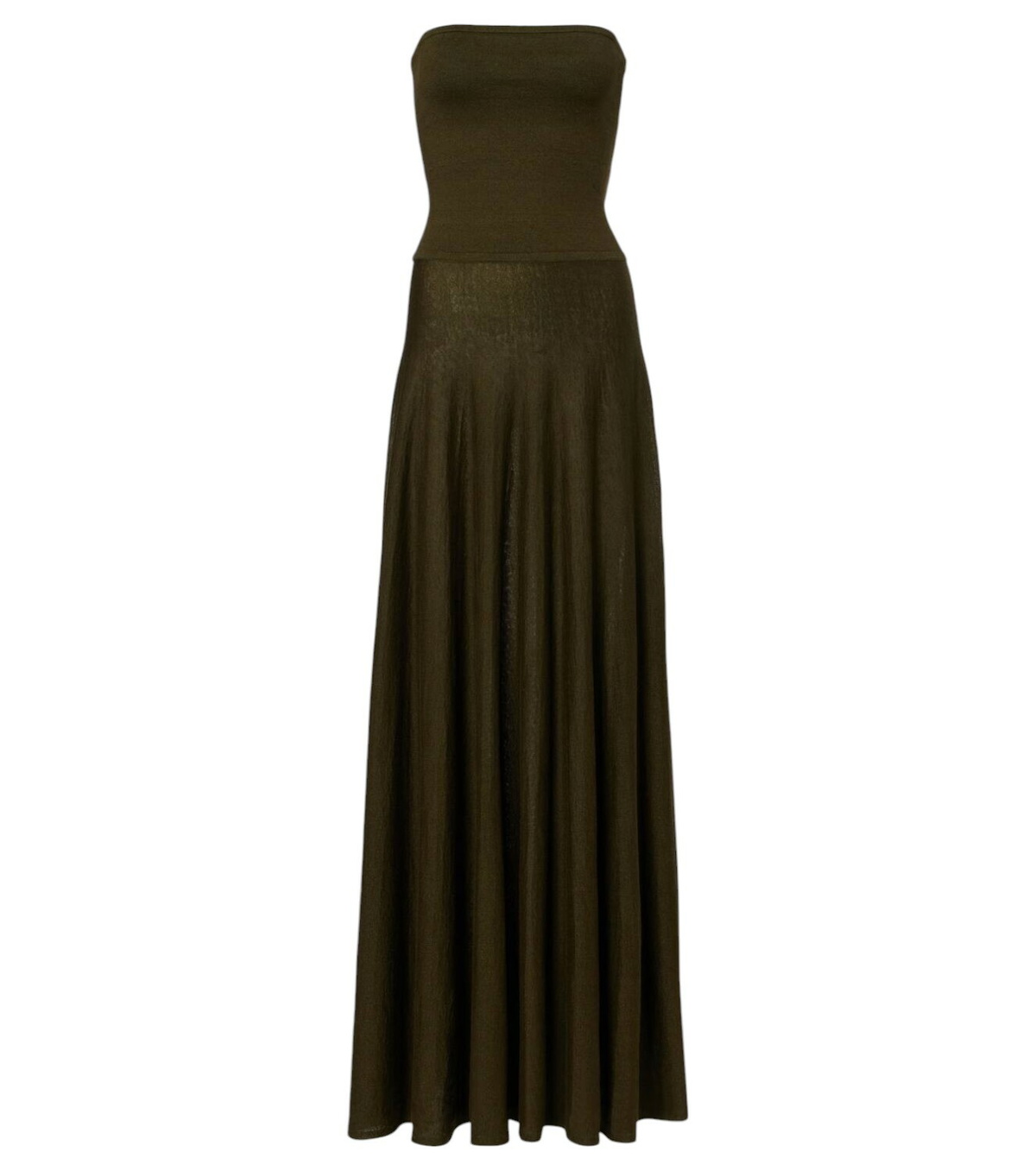 ALAÏA Brown Draped Jersey Maxi Dress ALAÏA