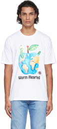 Online Ceramics White 'Worm Hearted ' T-Shirt