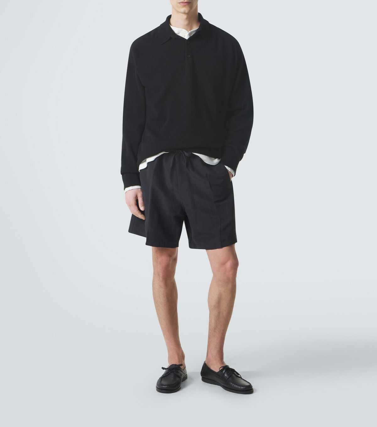 Umit Benan Julian linen and silk Bermuda shorts