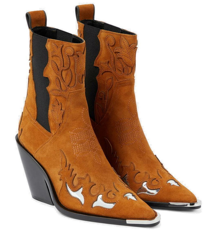 Photo: Rabanne Suede ankle boots
