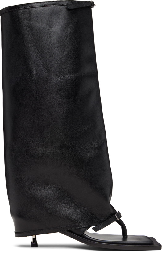 Photo: FIDAN NOVRUZOVA Black Kaia Stiletto Heel Tall Sandals