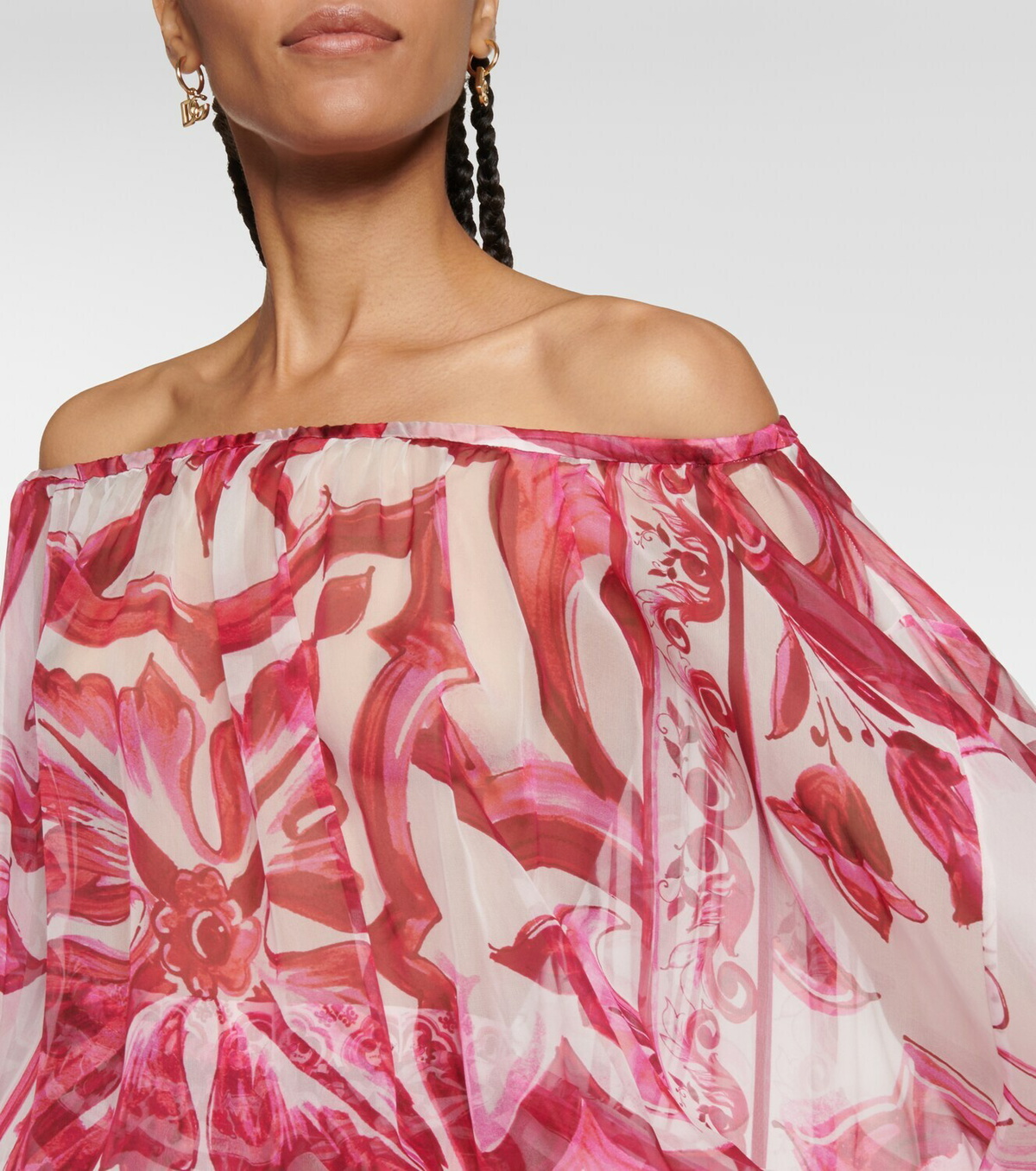 Dolce&Gabbana Printed silk chiffon blouse