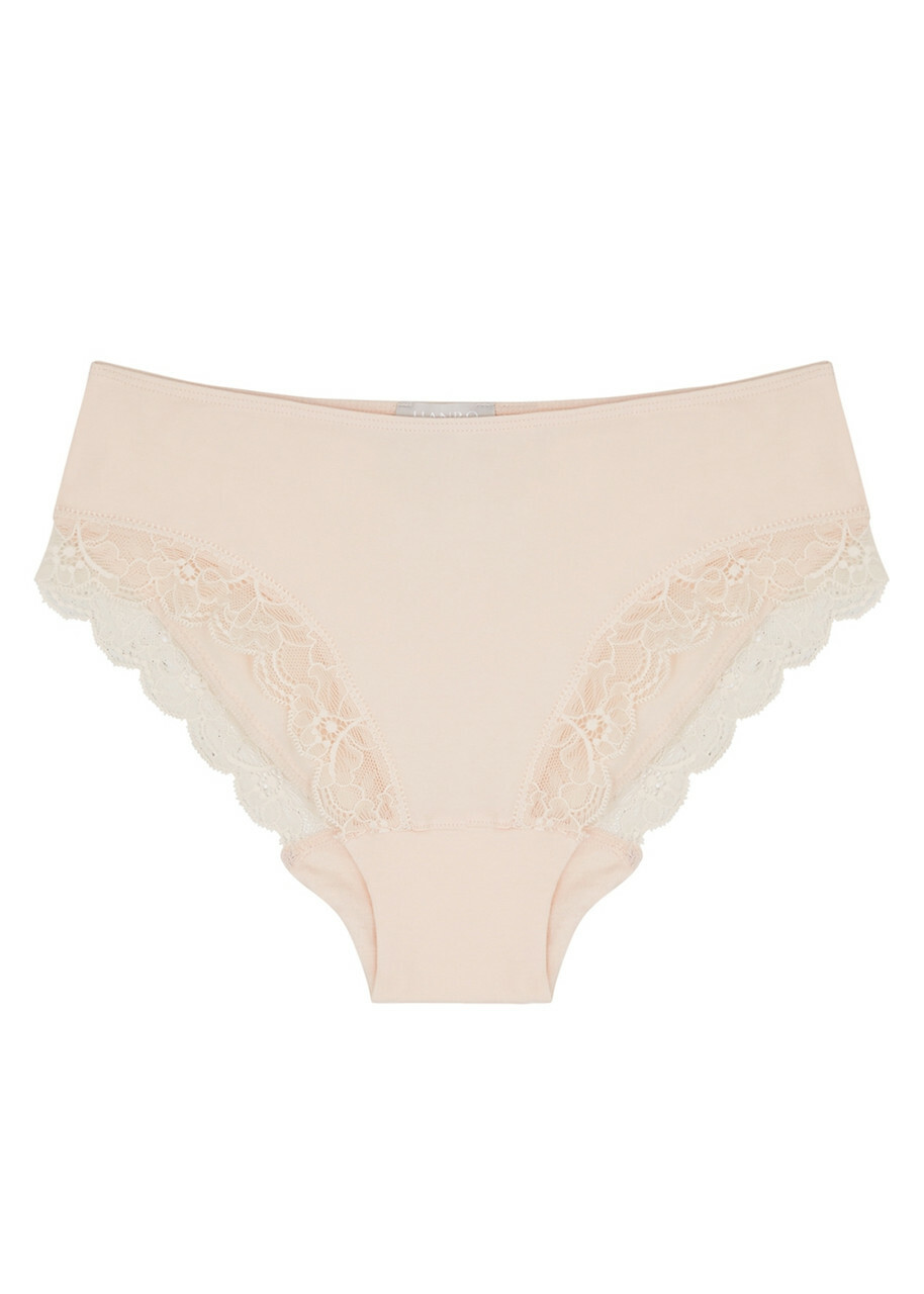 Hanro Nude Lace-trimmed Briefs