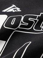 RRR123 - USO Oversized Logo-Print Cotton-Jersey Hoodie - Black
