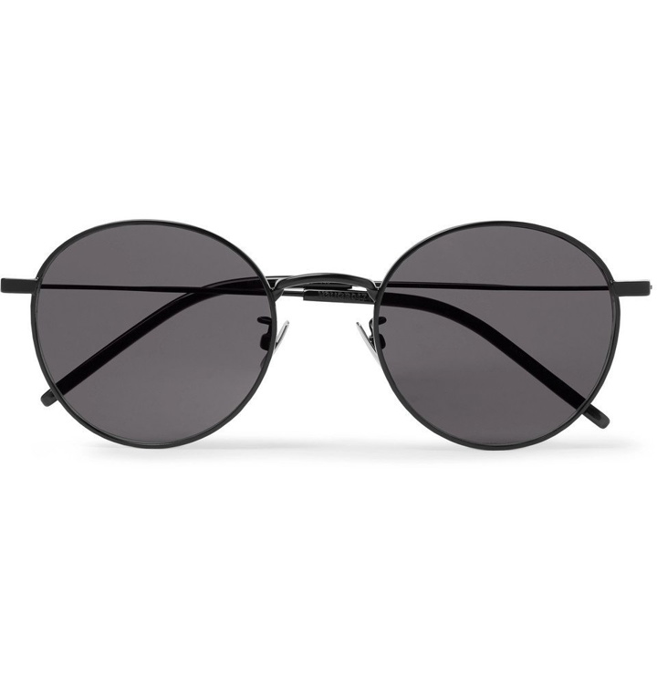 Photo: Saint Laurent - Round-Frame Metal Sunglasses - Men - Black