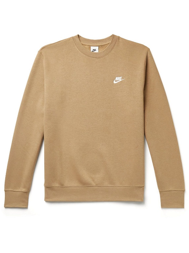 Photo: Nike - Sportswear Club Cotton-Blend Tech Fleece Sweatshirt - Brown