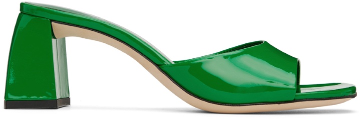Photo: BY FAR Green Romy Heeled Sandals