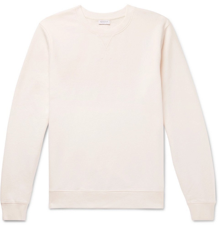 Photo: Sunspel - Loopback Cotton-Jersey Sweatshirt - Cream