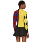 Versace Yellow and Multicolor Logo Reconstructed Sweater