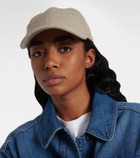 The Row Caspian silk, linen, and wool baseball cap