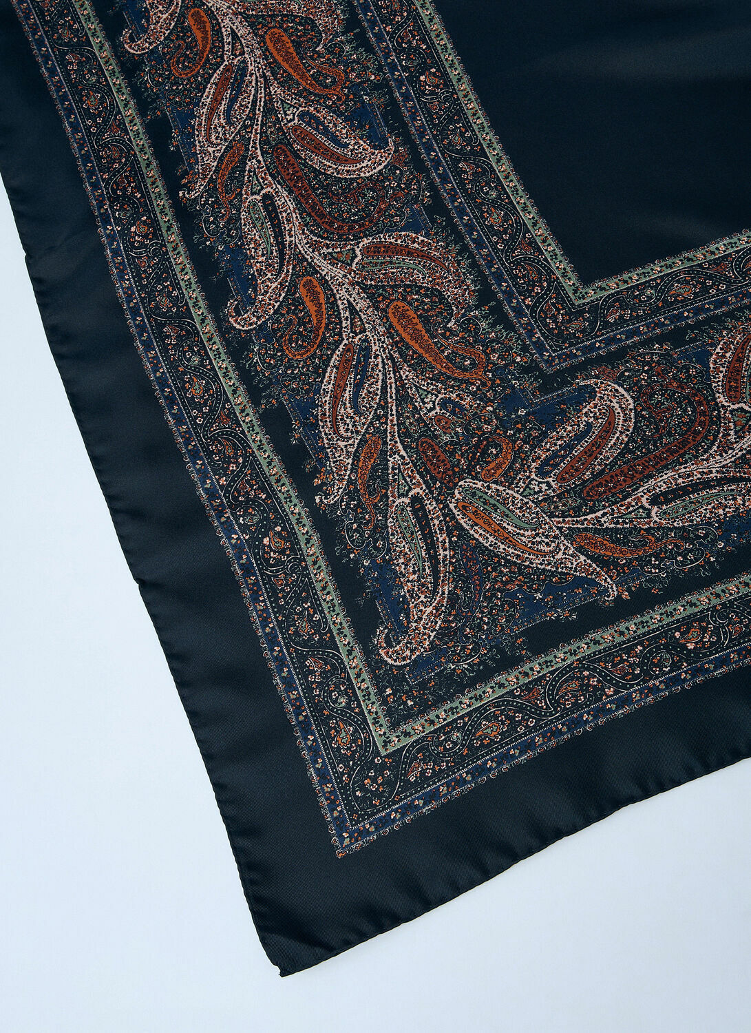 Saint Laurent Paisley Silk Square Scarf