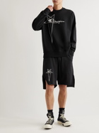 Rick Owens - Champion Logo-Embroidered Organic Cotton-Jersey Sweatshirt - Black