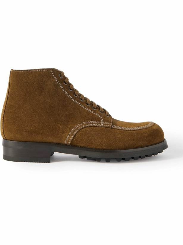 Photo: TOM FORD - Bodiam Suede Lace-Up Boots - Brown