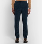 Canali - Navy Kei Slim-Fit Stretch-Cotton Corduory Trousers - Blue