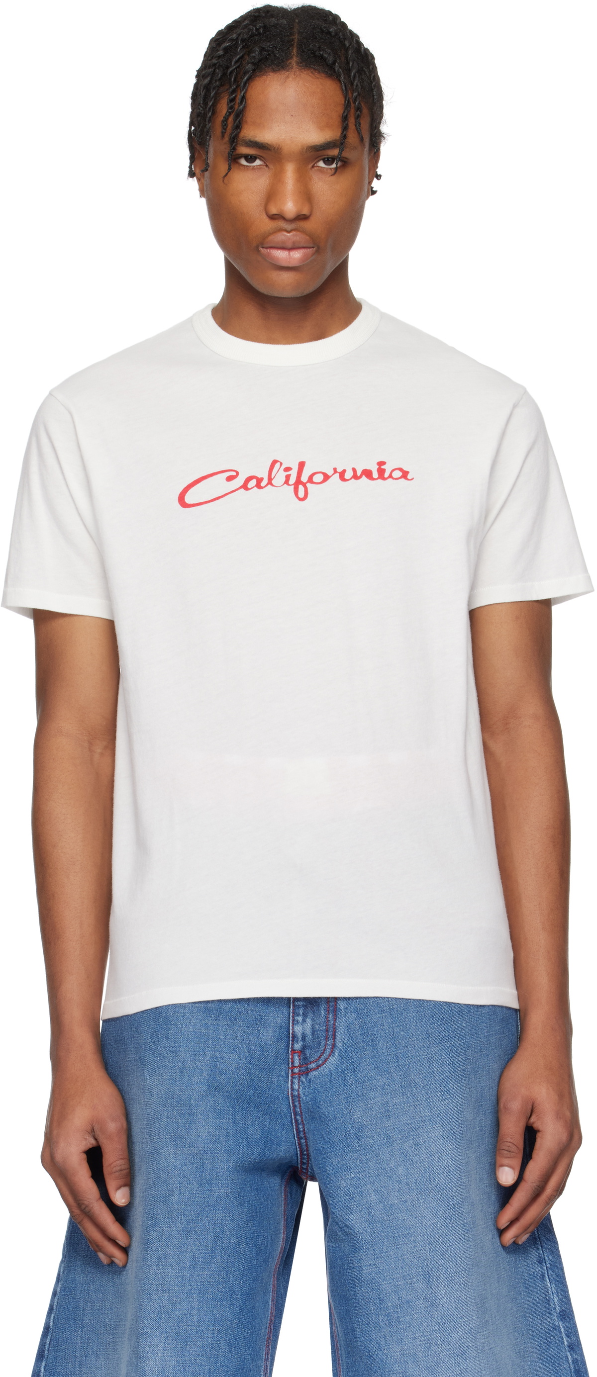 ERL White 'California' Signature T-shirt ERL