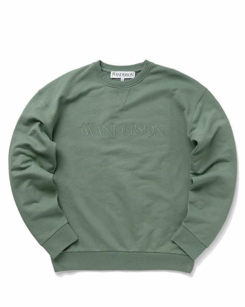Photo: Jw Anderson Logo Embroidery Sweatshirt Green - Mens - Sweatshirts