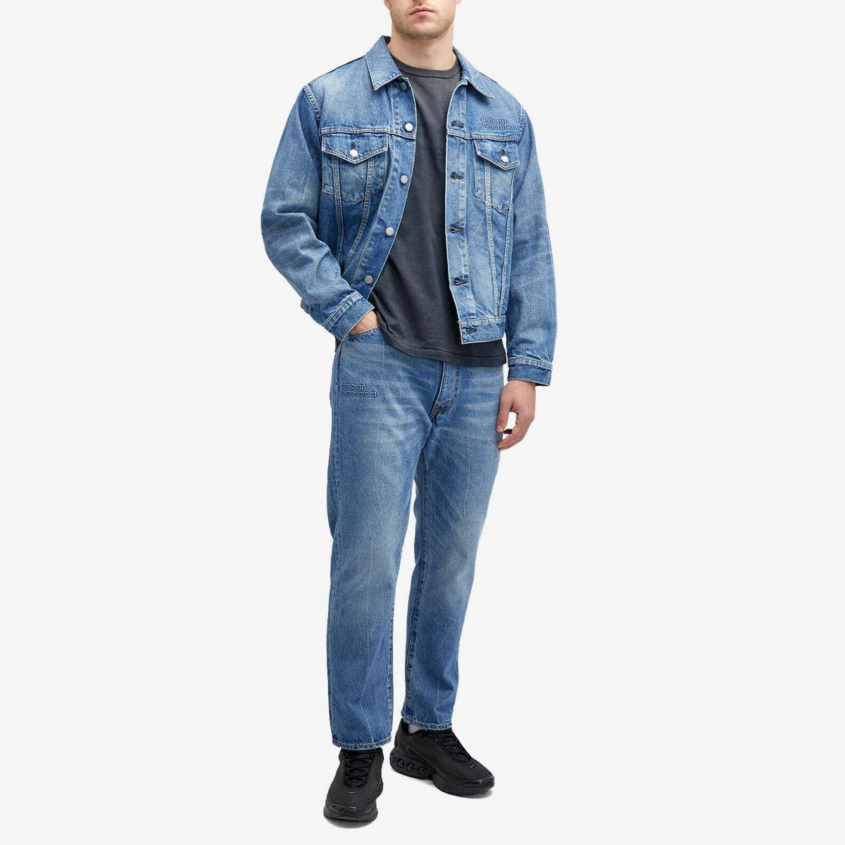 UNIFORM EXPERIMENT リペア加工 DAMAGED DENIM 4 uniform experiment（ユニフォームエクスペリメント）の