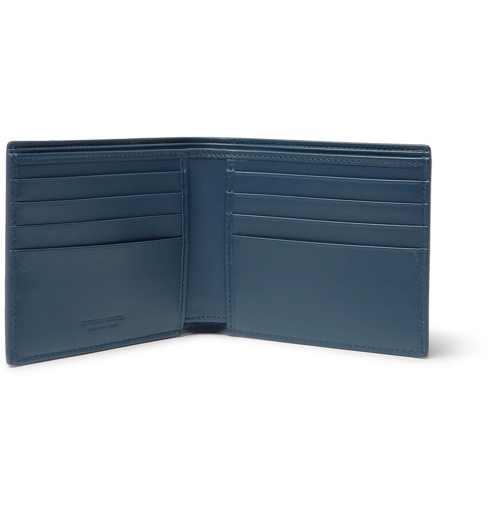 Bottega Veneta Intrecciato Leather Billfold Wallet - Men - Blue